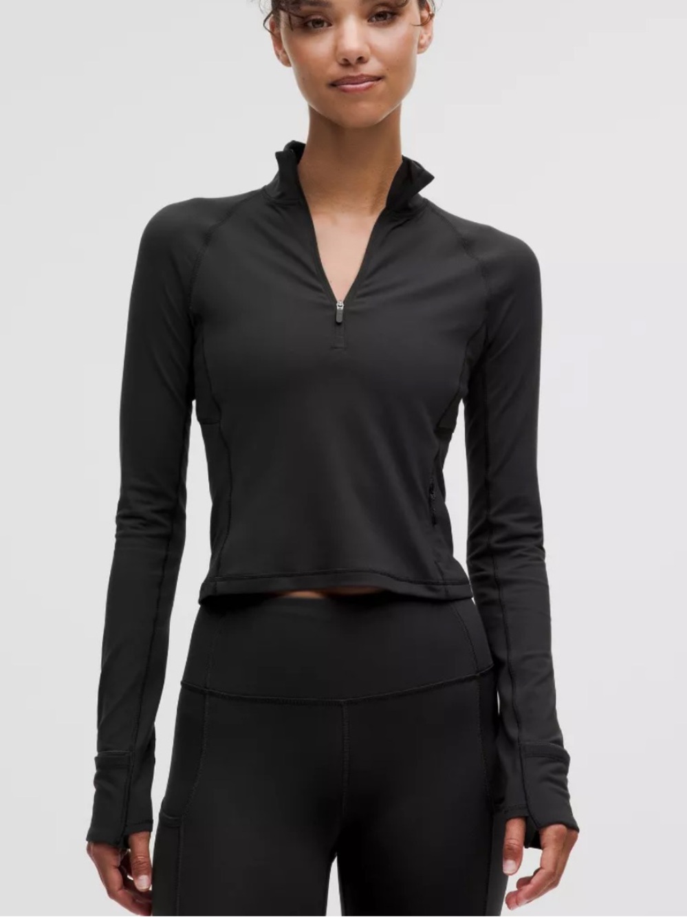 Lululemon It’s Rulu Cropped Ribbed Half-Zip